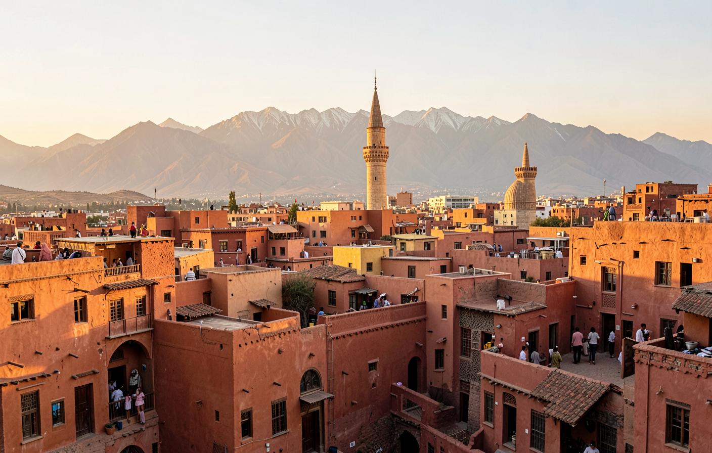 Vue de Marrakech, Maroc